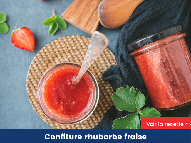 Confiture rhubarbe fraise